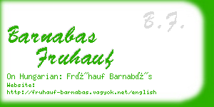 barnabas fruhauf business card